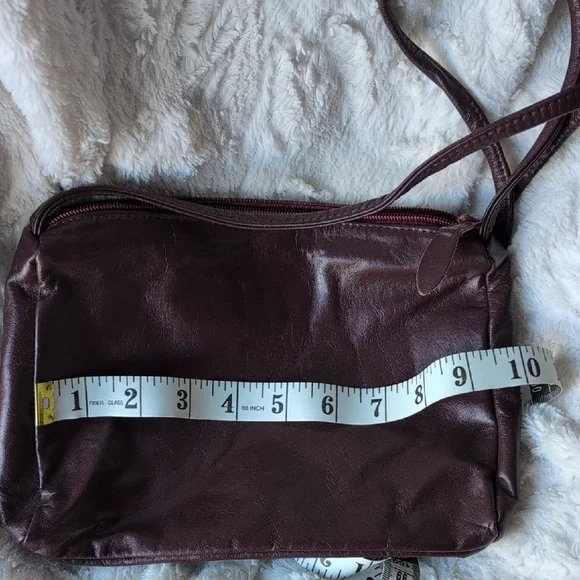 Vintage Liberty Belle Burgundy Leather Bag NWOT - Picture 7 of 9